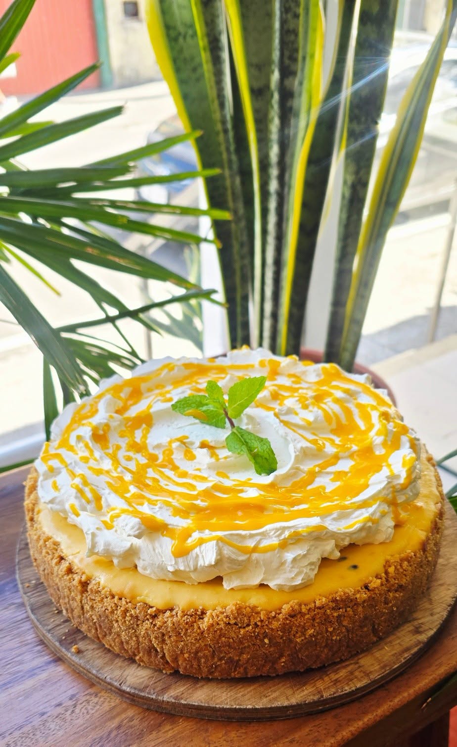 Passionfruit and mango cheesecake at The Cake Emporium